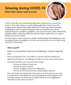 Older Adults Grieving during COVID-19