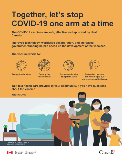 together let's stop covid-19, one arm at a time