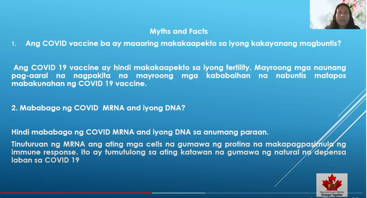 Ethnocultural Council of MB Filipino Language COVID-19 Vaccine (script in description)