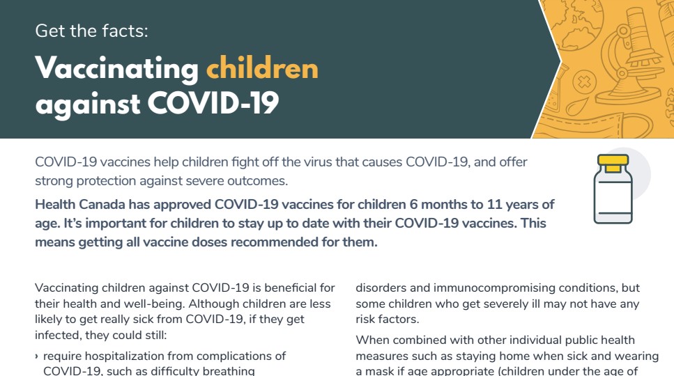 Get the facts: Vaccinating children against COVID-19