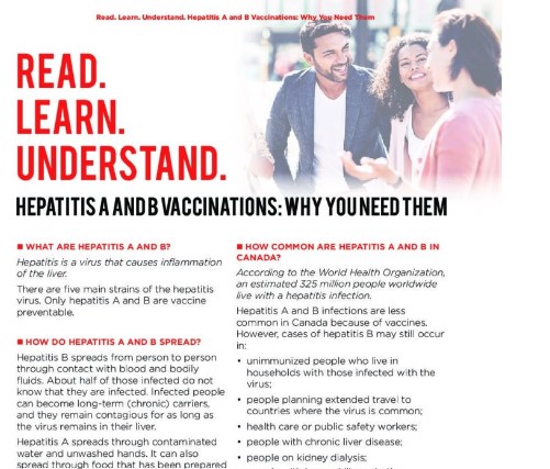 Read. Learn. Understand. Hepatitis A and B Vaccinations: Why You Need Them