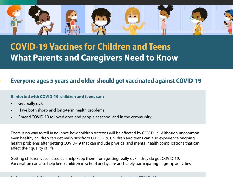 Covid-19 Vaccines for Children and Teens: What Parents and Caregivers Need to Know