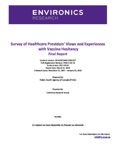 Survey of Healthcare Providers’ Views and Experiences with Vaccine Hesitancy