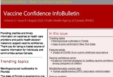 Vaccine Confidence InfoBulletin- Back to School Edition